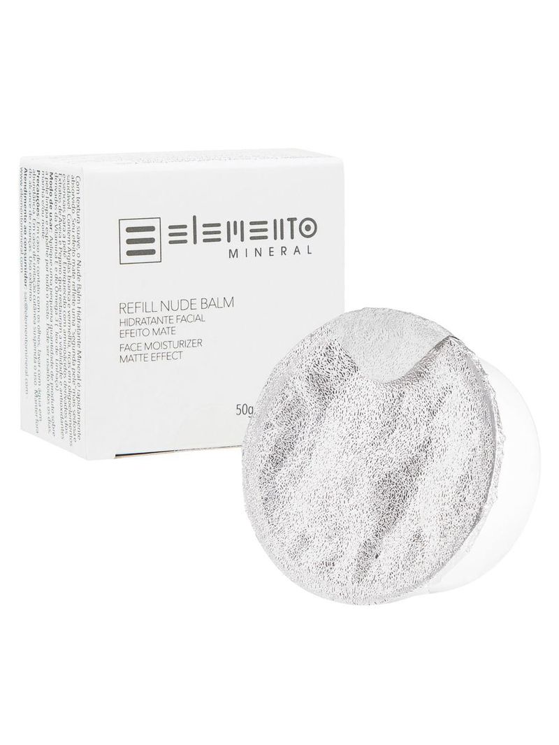 Refil hidratante facial efeito mate elemento mineral - nude balm