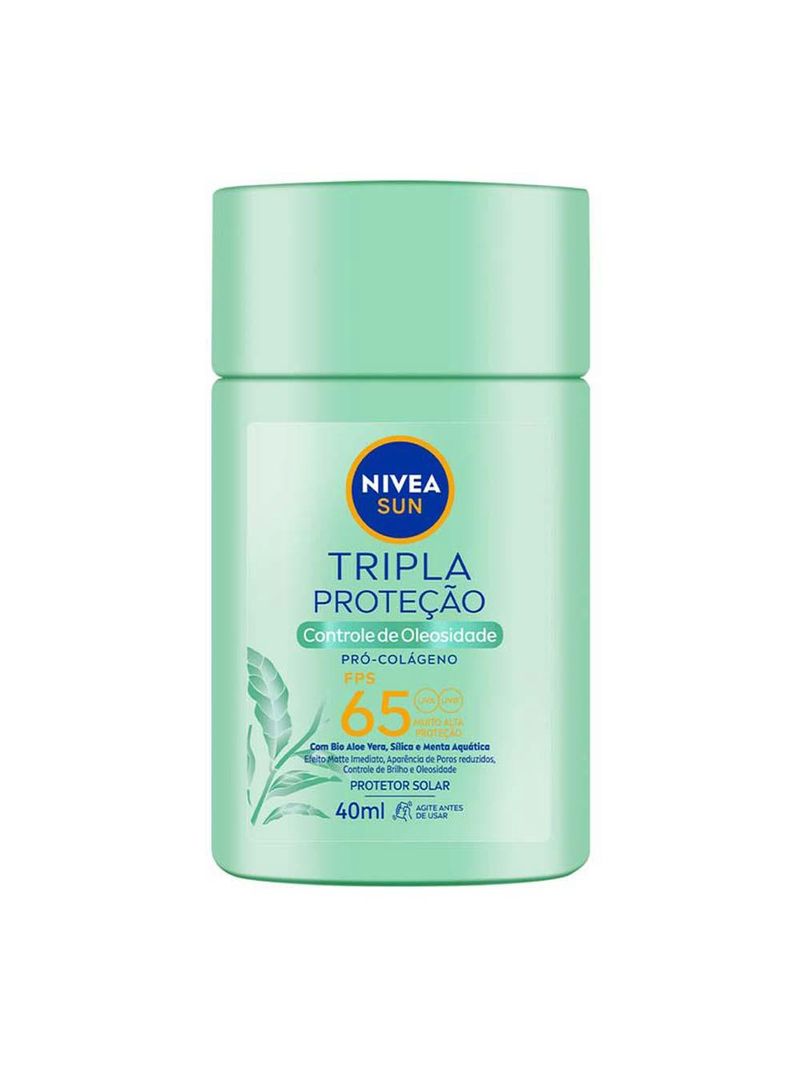 Protetor solar facial nivea sun tripla proteção controle de oleosidade fps65