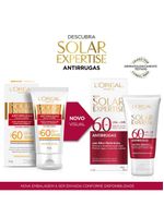 Protetor solar facial l'oréal paris solar expertise antirrugas fps 60
