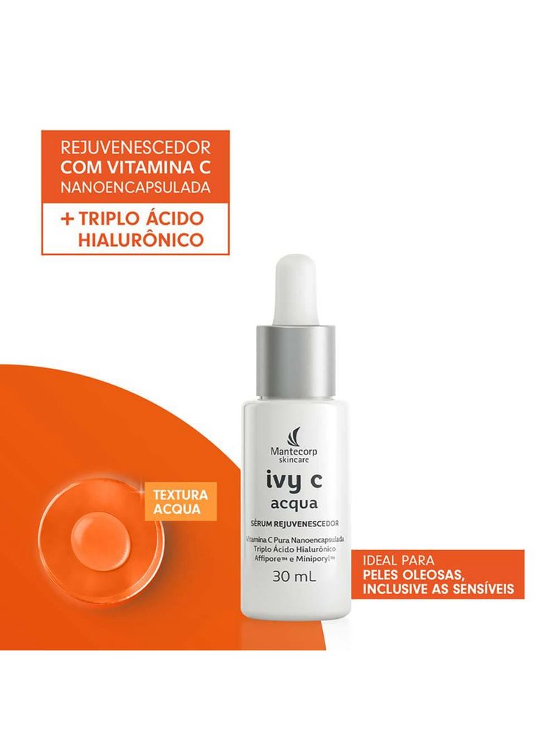 Rejuvenescedor facial mantecorp skincare - ivy c acqua