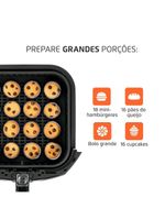 Fritadeira elétrica sem Óleo air fryer mondial afn-60 6l preta/inox