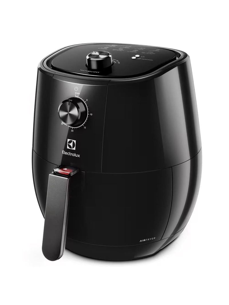 Fritadeira elétrica sem Óleo air fryer electrolux eaf10 efficient por rita lobo com 3,2l - preta