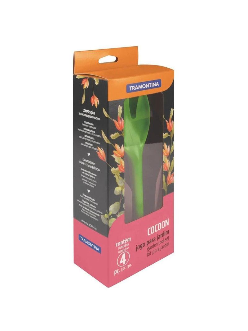 Jogo para jardinagem tramontina cocoon em plástico - 4 peças