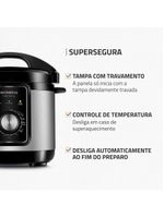 Panela elétrica de pressão mondial pe-47 pratic cook 3l - inox