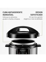 Panela elétrica de pressão mondial pe-47 pratic cook 3l - inox