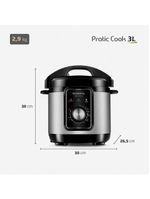 Panela elétrica de pressão mondial pe-47 pratic cook 3l - inox