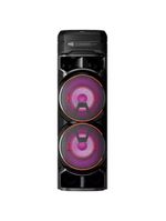 Torre de som lg xboom rnc9 com bluetooth, karaokê, entradas de microfone, guitarra e alto-falantes duplos