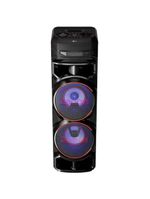 Torre de som lg xboom rnc9 com bluetooth, karaokê, entradas de microfone, guitarra e alto-falantes duplos