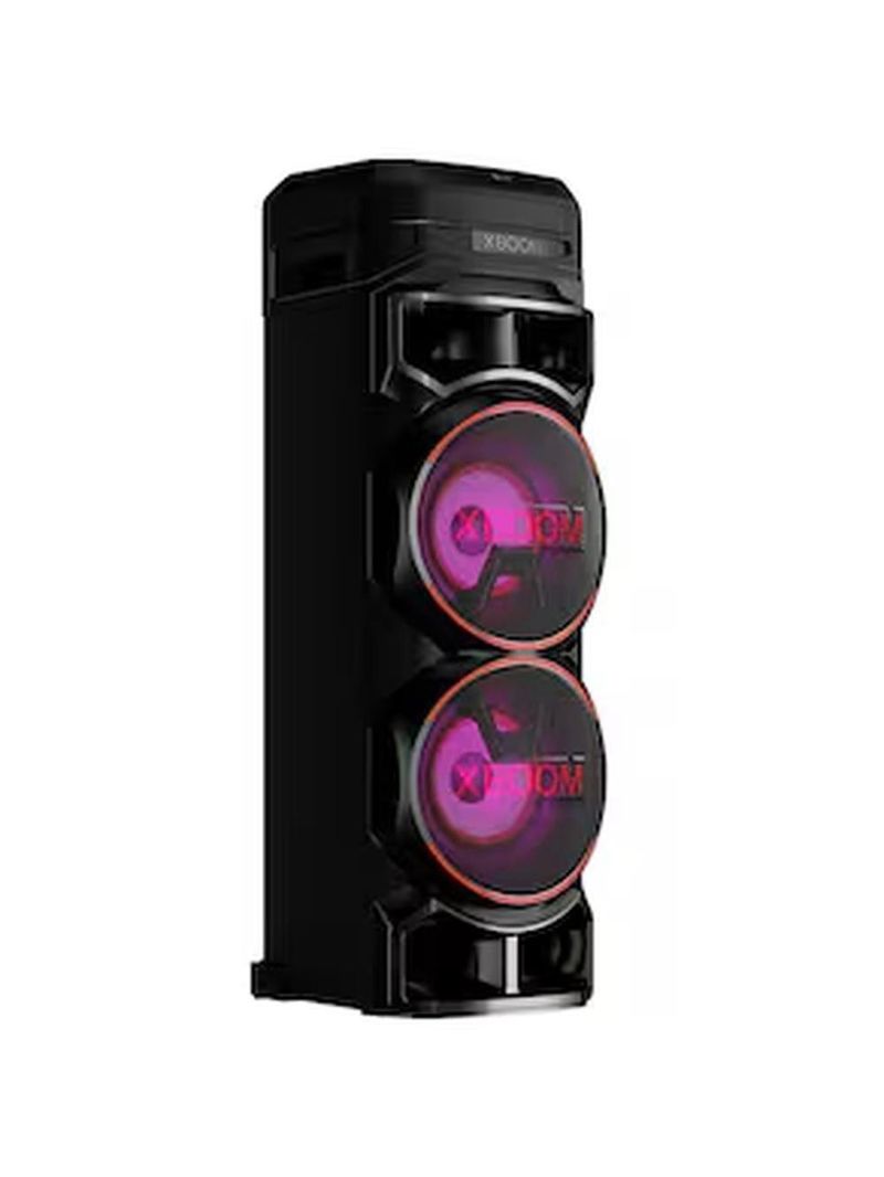 Torre de som lg xboom rnc9 com bluetooth, karaokê, entradas de microfone, guitarra e alto-falantes duplos