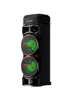 Torre de som lg xboom rnc9 com bluetooth, karaokê, entradas de microfone, guitarra e alto-falantes duplos