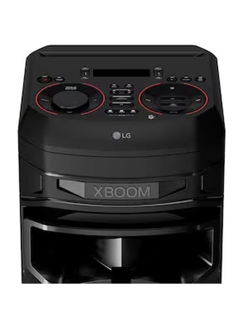 Torre de som lg xboom rnc9 com bluetooth, karaokê, entradas de microfone, guitarra e alto-falantes duplos
