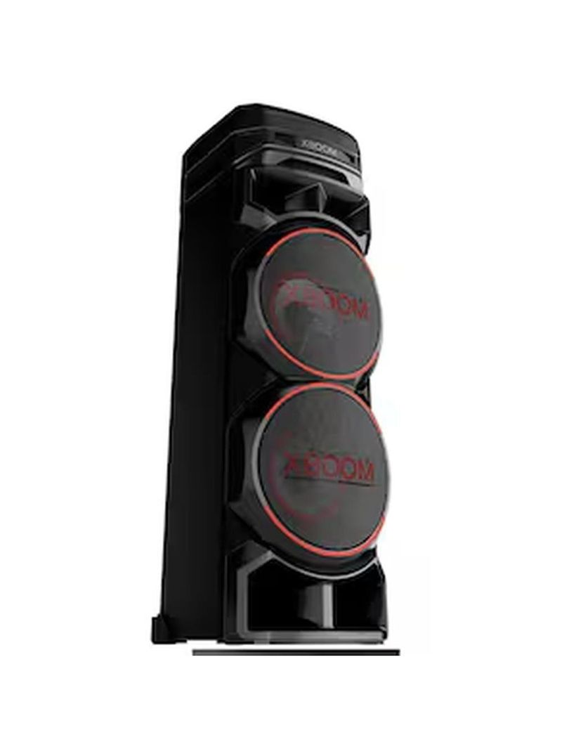 Torre de som lg xboom rnc9 com bluetooth, karaokê, entradas de microfone, guitarra e alto-falantes duplos