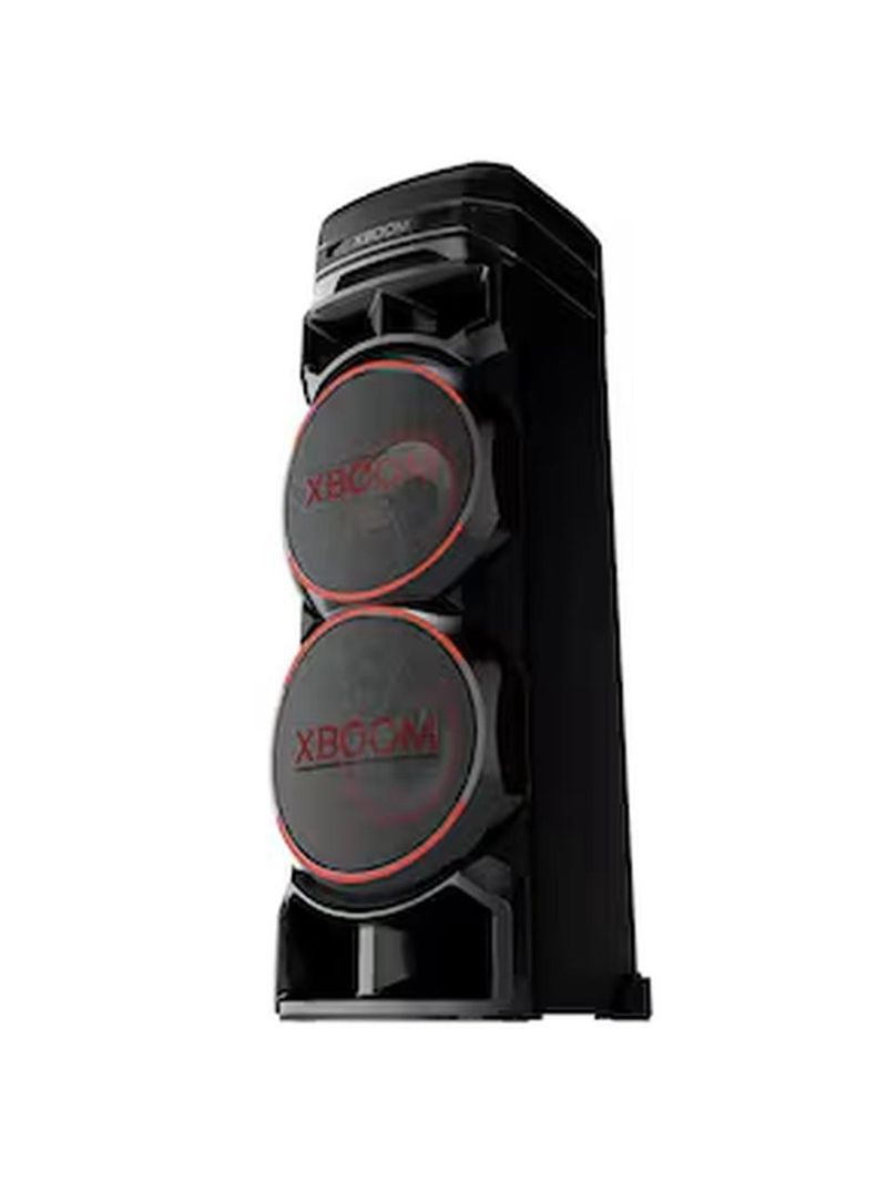 Torre de som lg xboom rnc9 com bluetooth, karaokê, entradas de microfone, guitarra e alto-falantes duplos
