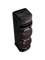 Torre de som lg xboom rnc9 com bluetooth, karaokê, entradas de microfone, guitarra e alto-falantes duplos