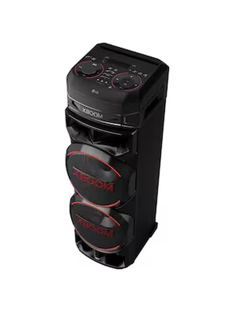 Torre de som lg xboom rnc9 com bluetooth, karaokê, entradas de microfone, guitarra e alto-falantes duplos