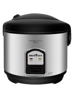 Panela elétrica de arroz britânia bpa10pi 10 xícaras – preta/inox