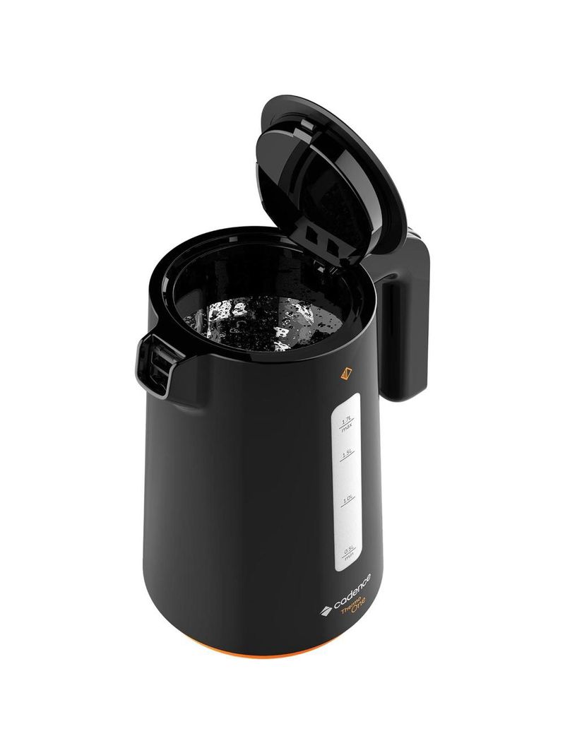 Chaleira elétrica cadence cel388 contrast 1,7l 1850w desligamento automático preto