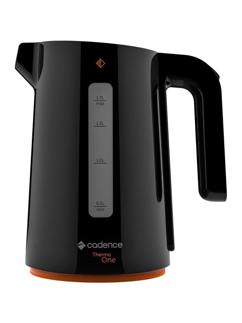 Chaleira elétrica cadence cel388 contrast 1,7l 1850w desligamento automático preto