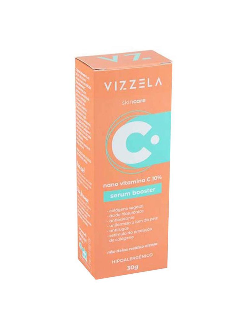 Sérum booster facial vizzela - nano vitamina c