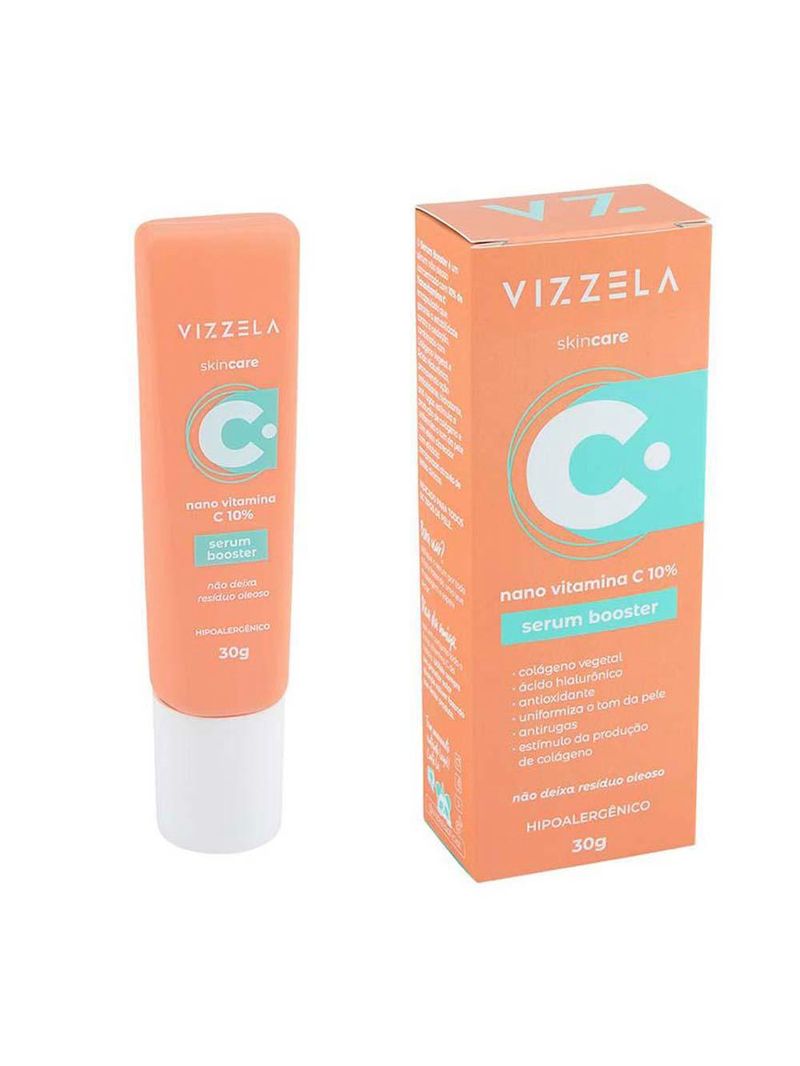Sérum booster facial vizzela - nano vitamina c