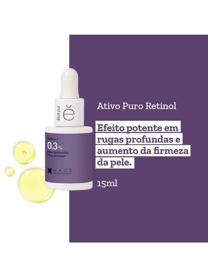 Sérum facial etat pur naos retinol 0,3%