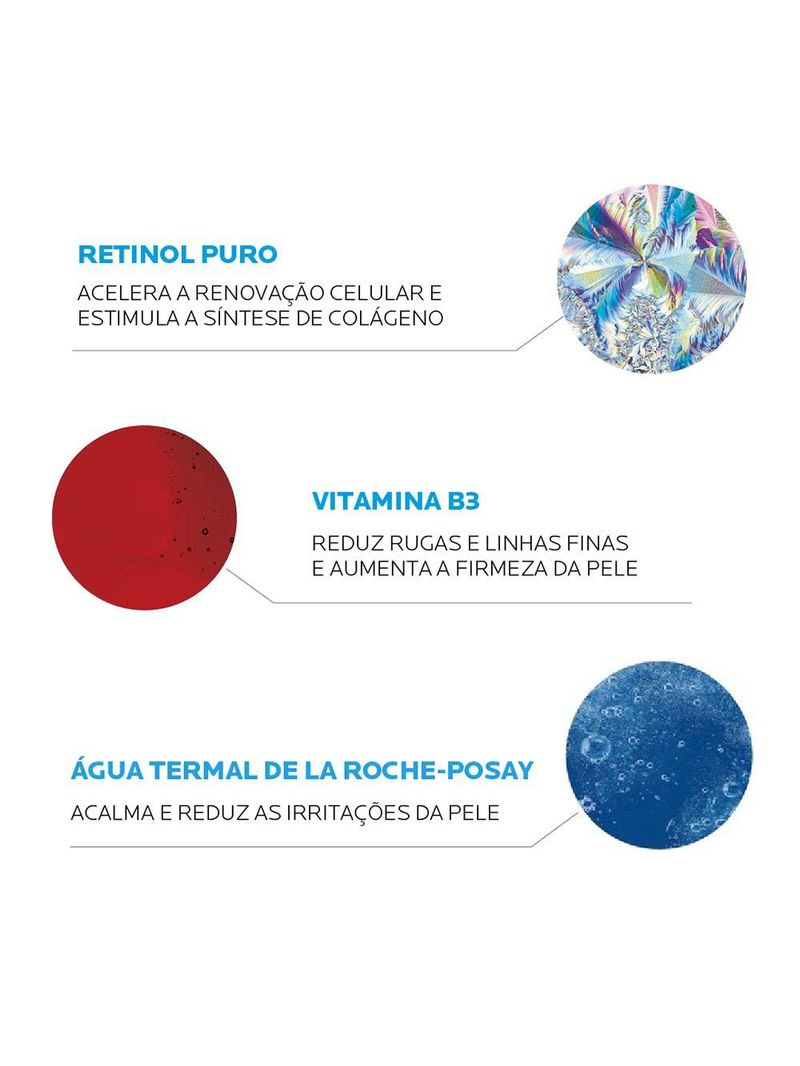 Sérum facial antirrugas com vitamina b3 e retinol puro la roche-posay retinol b3