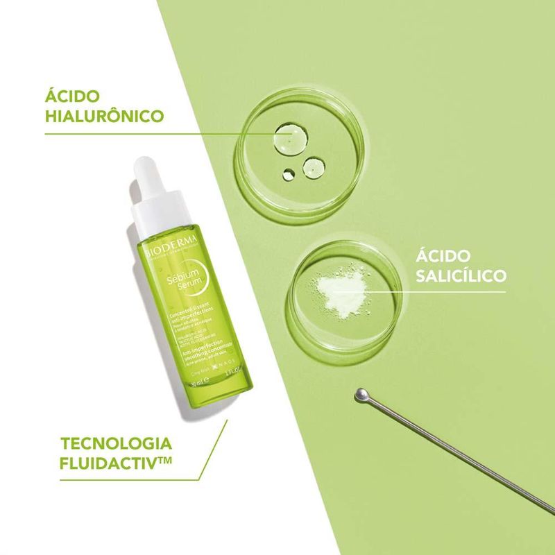 Sérum facial anti-idade concentrado anti-marcas da acne bioderma sébium sérum
