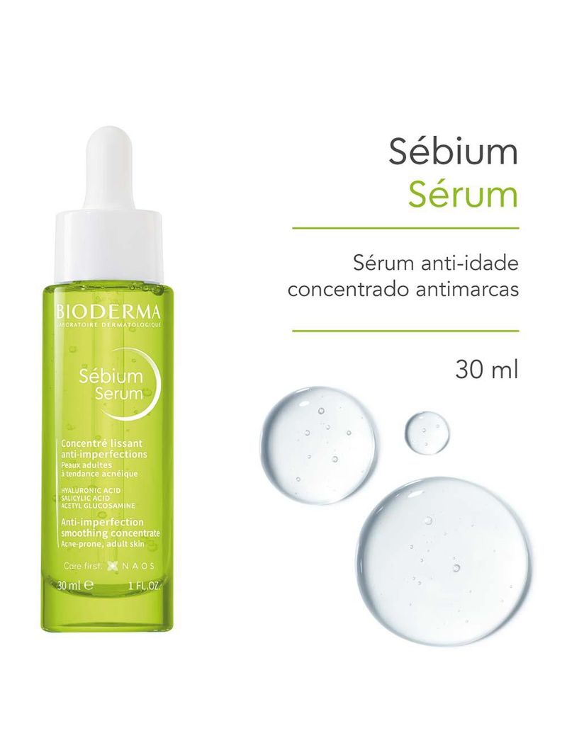 Sérum facial anti-idade concentrado anti-marcas da acne bioderma sébium sérum