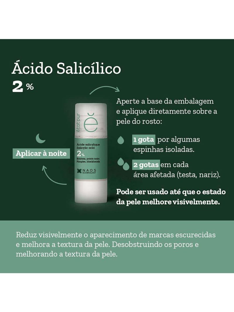 Sérum facial etat pur Ácido salicílico 2%