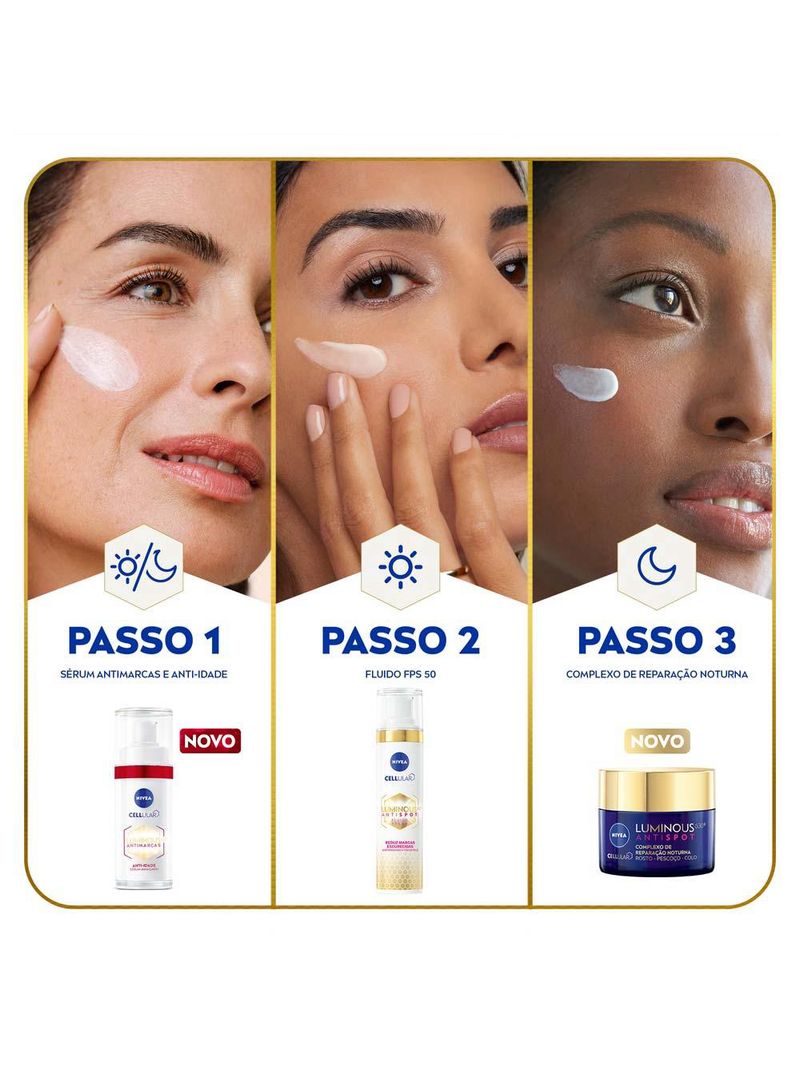 Sérum facial nivea cellular luminous 630 antimarcas anti-idade