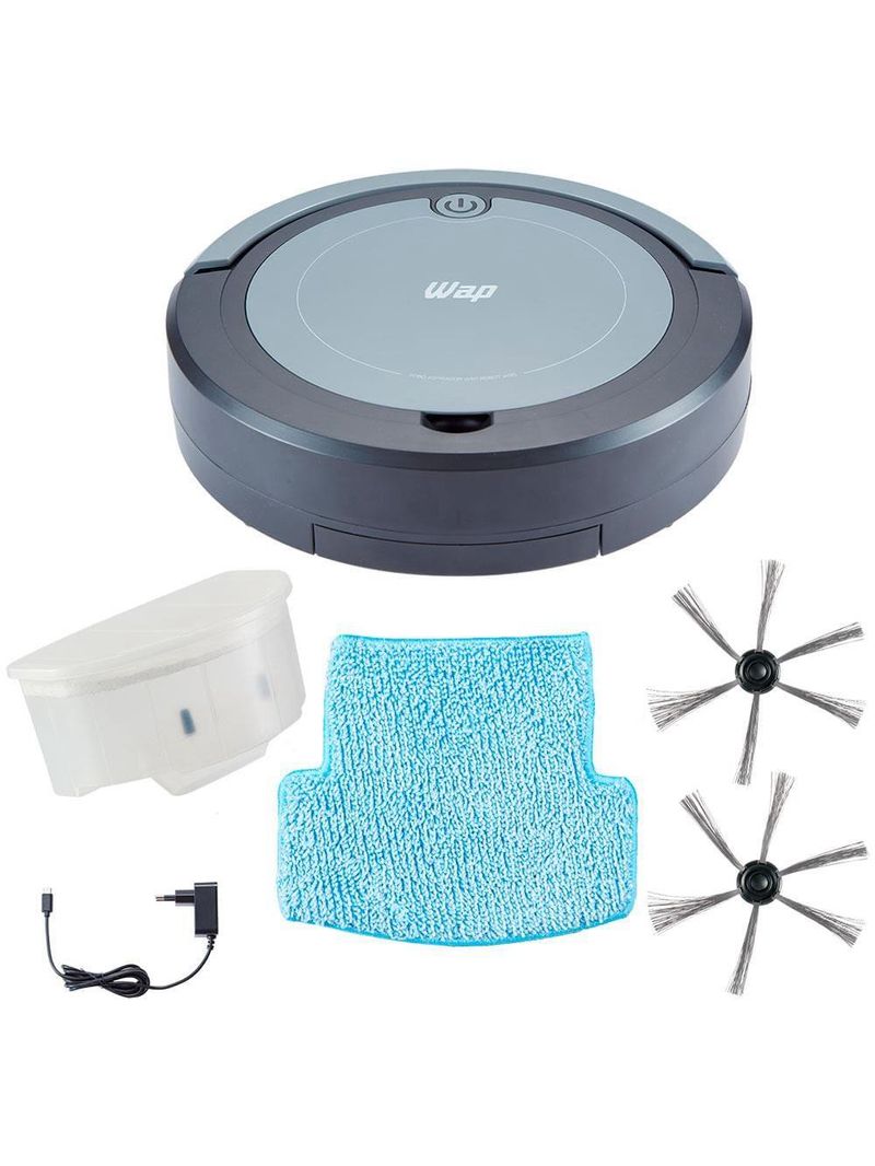 Aspirador de pó robô wap robot w95 recarregável com mop de microfibra 250ml - bivolt
