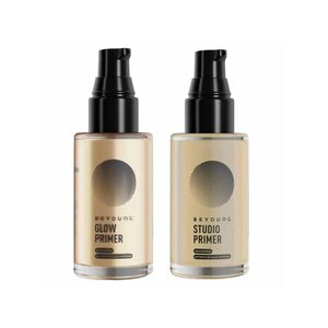 Beyoung primer facial firmador kit - glow gold + studio primer