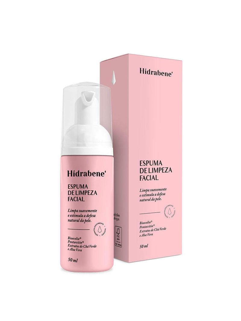 Espuma de limpeza facial - hidrabene
