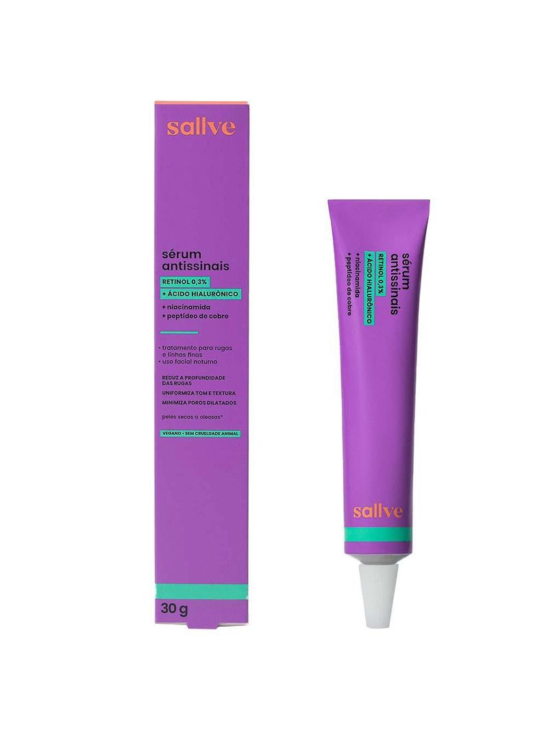 Sérum hidratante facial sallve antissinais
