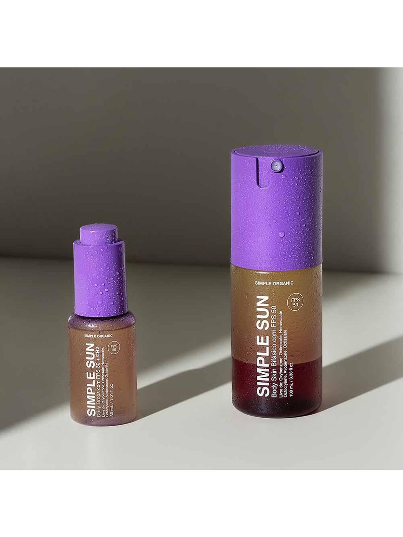 Sérum facial simple organic daily drops fps30