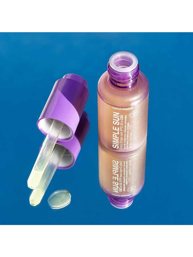 Sérum facial simple organic daily drops fps30