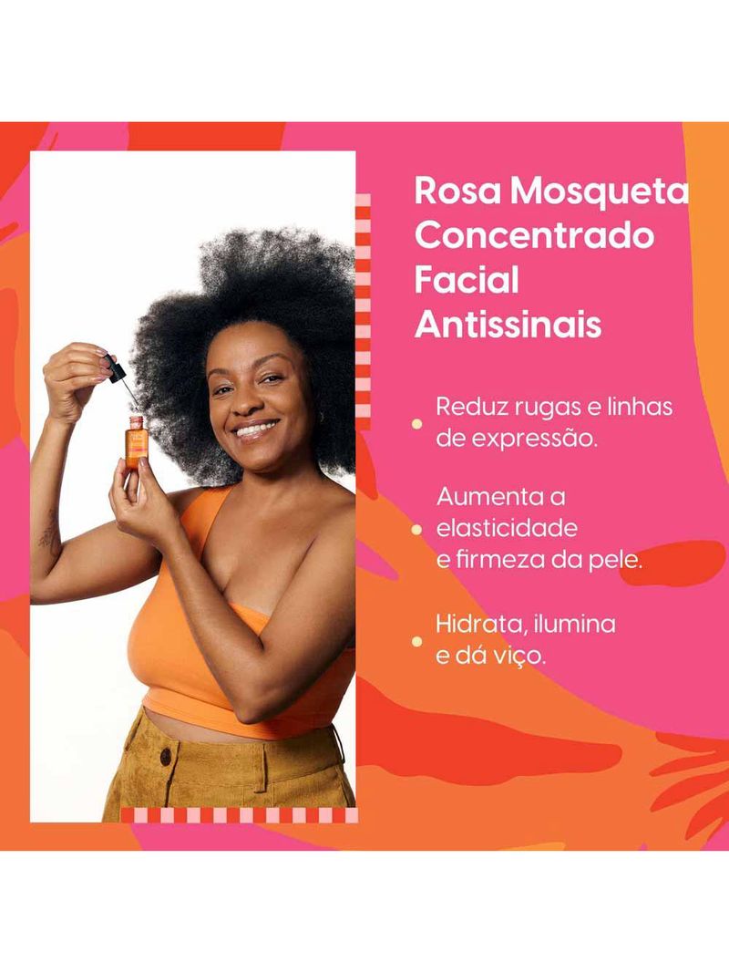 Óleo facial negra rosa - antissinais rosa mosqueta