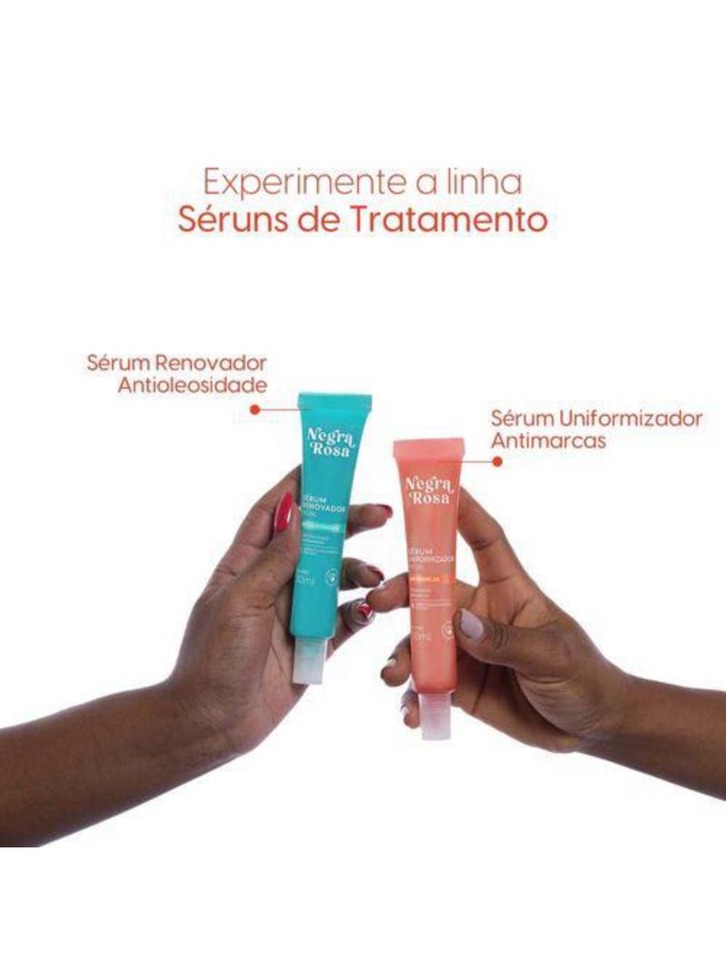 Sérum uniformizador facial negra rosa antimarcas