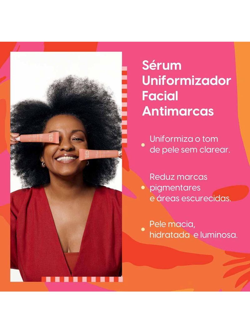 Sérum uniformizador facial negra rosa antimarcas