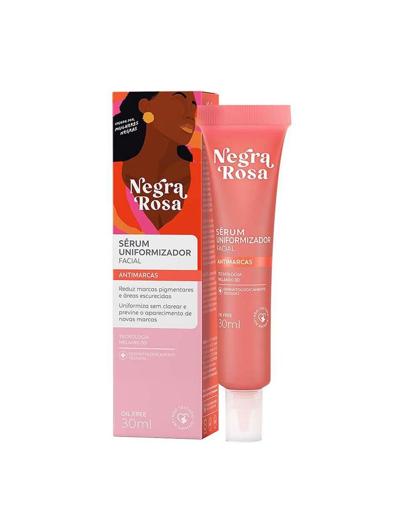 Sérum uniformizador facial negra rosa antimarcas