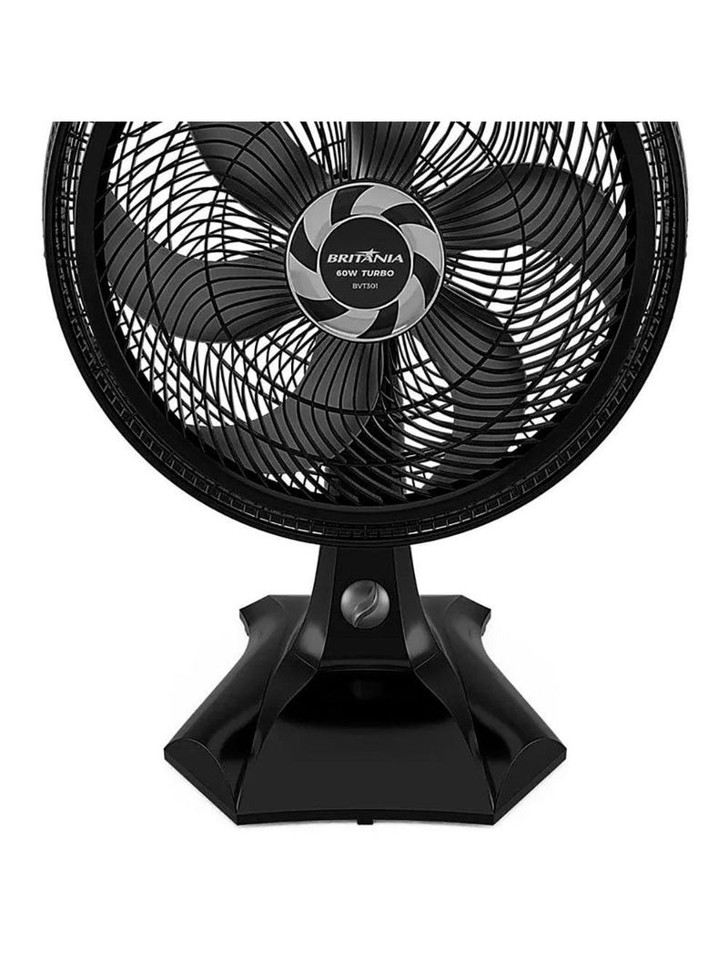 Ventilador britânia bvt301 para mesa ou parede 60w 3 velocidades 6 pás - preto