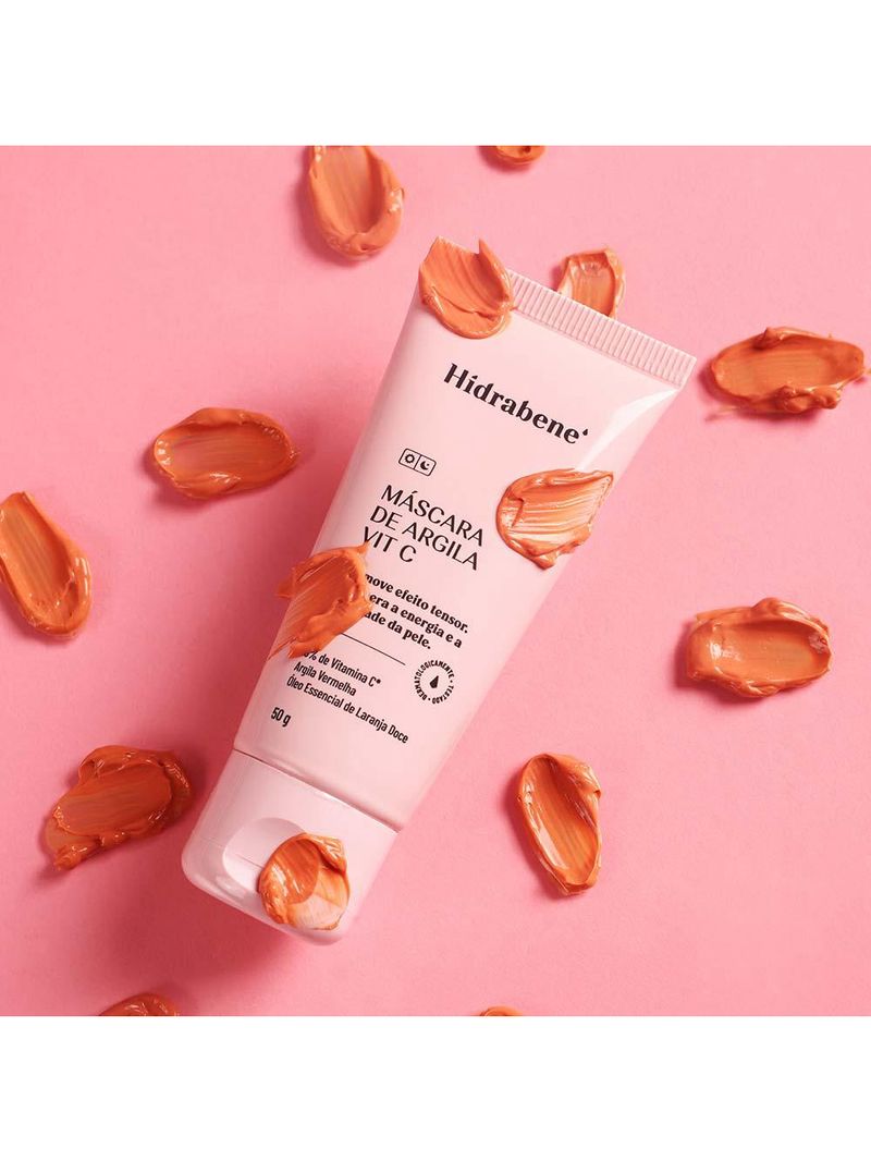 Máscara facial de argila hidrabene – vitamina c
