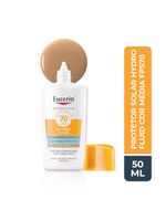Protetor solar facial com cor eucerin hydro fluid fps70 50ml