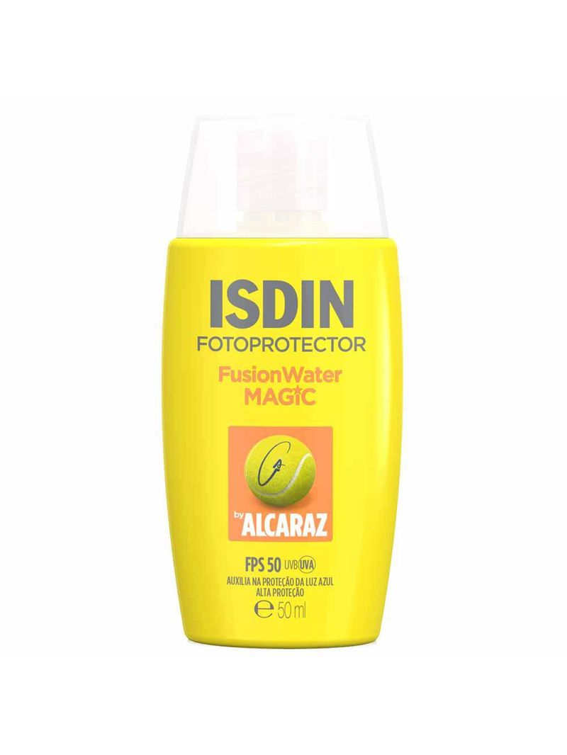 Protetor solar facial isdin fusion water magic by alcaraz fps 50