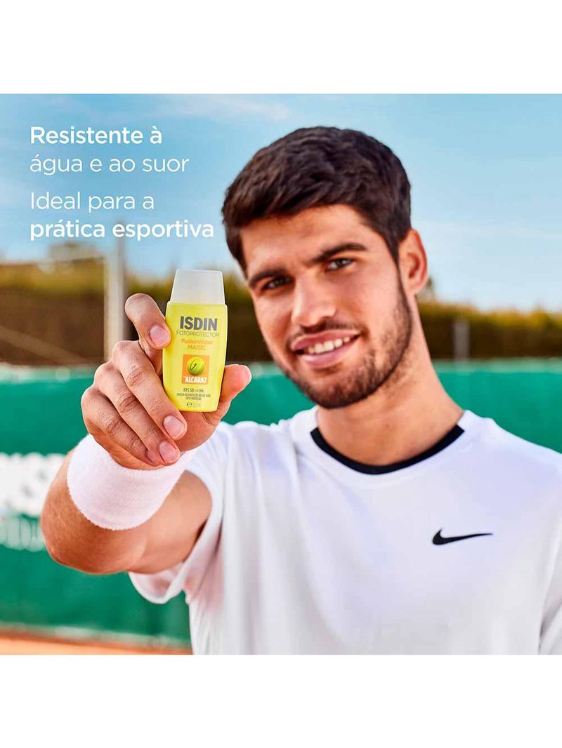 Protetor solar facial isdin fusion water magic by alcaraz fps 50