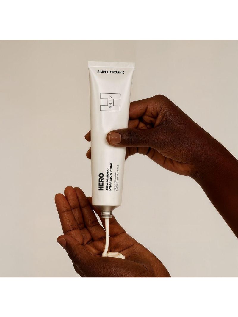 Hidratante facial simple organic hydra glow ritual hero