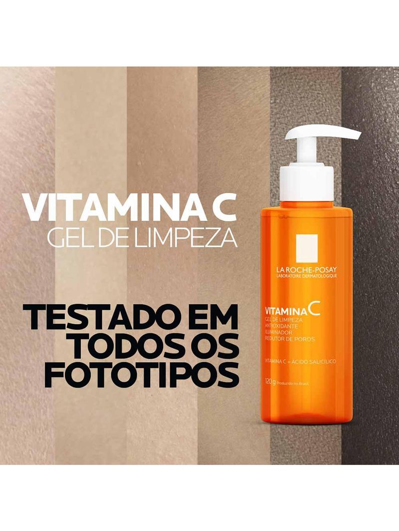 Gel de limpeza facial la roche-posay vitamina c