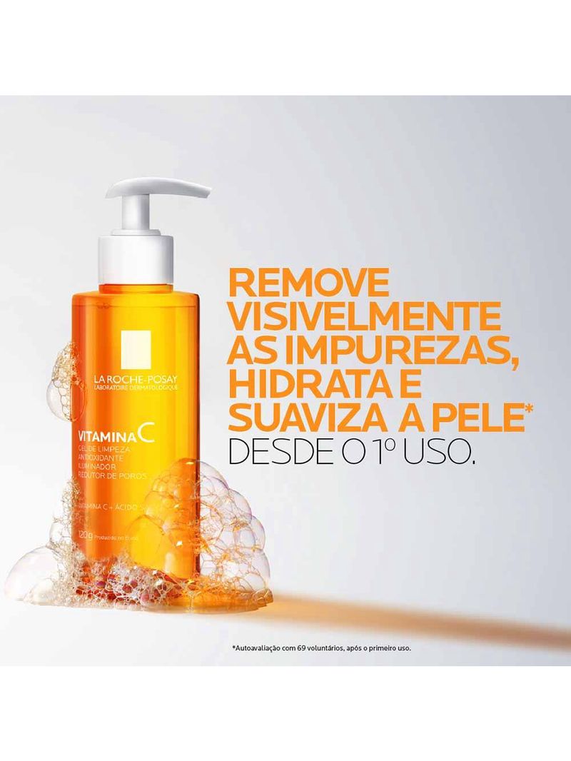 Gel de limpeza facial la roche-posay vitamina c