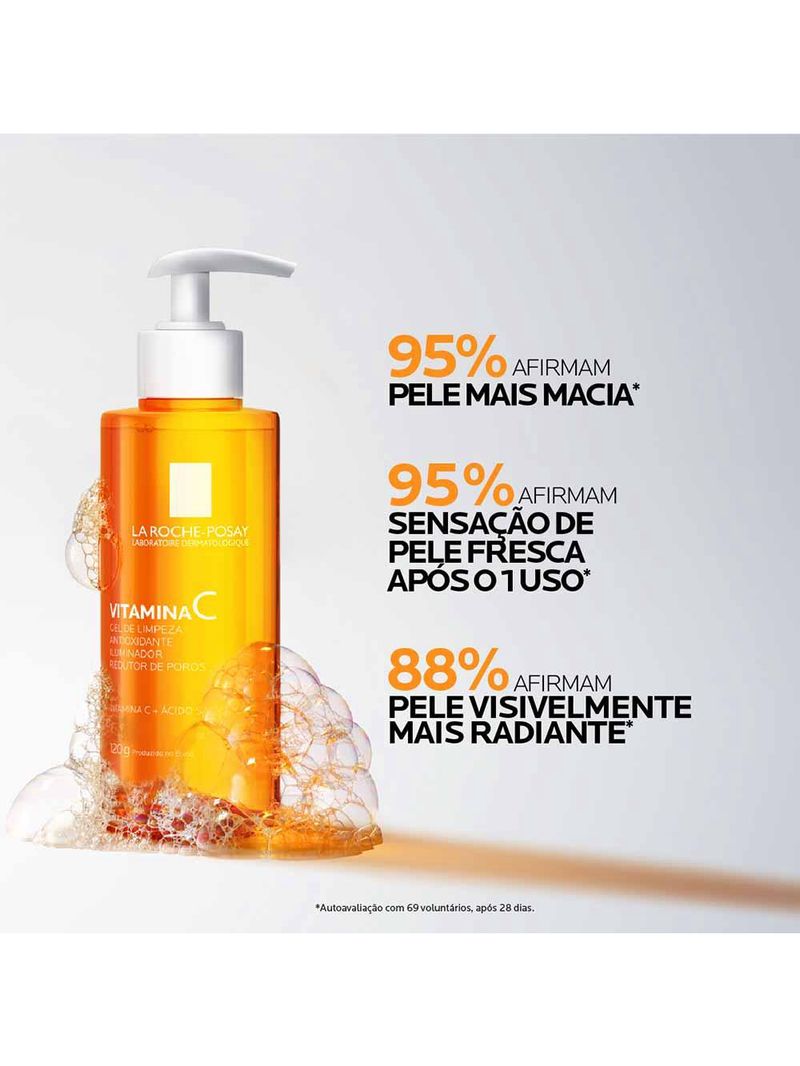 Gel de limpeza facial la roche-posay vitamina c