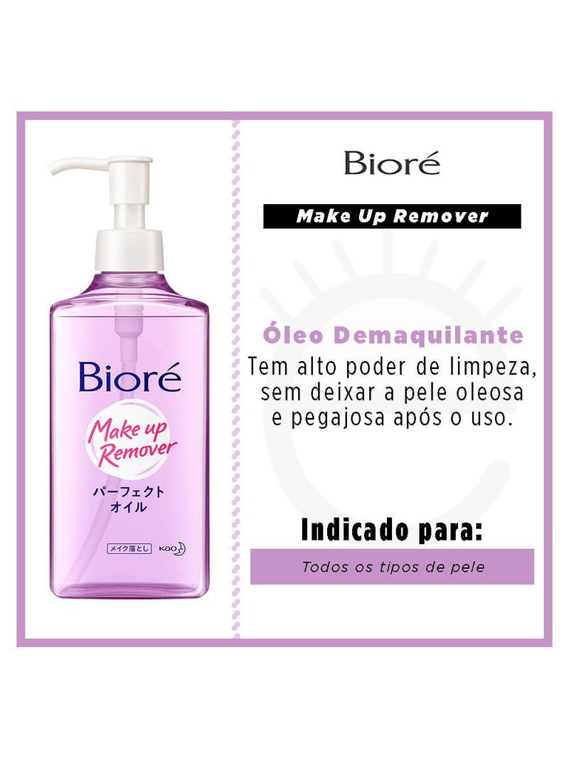 Óleo demaquilante facial bioré - cleansing oil